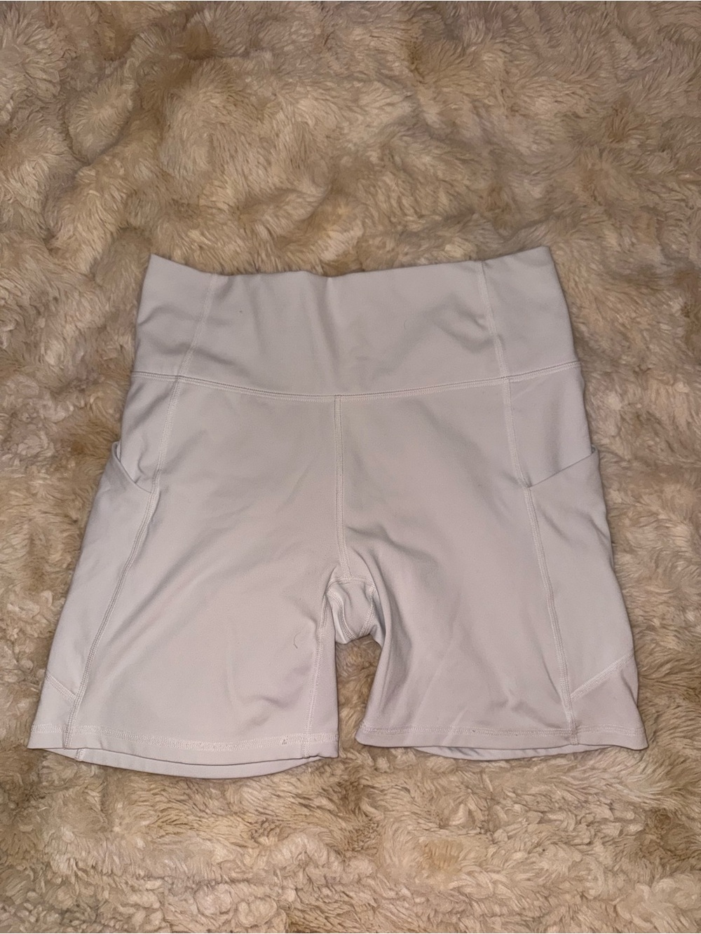 Women’s fabletics high-Waist White Active Shorts